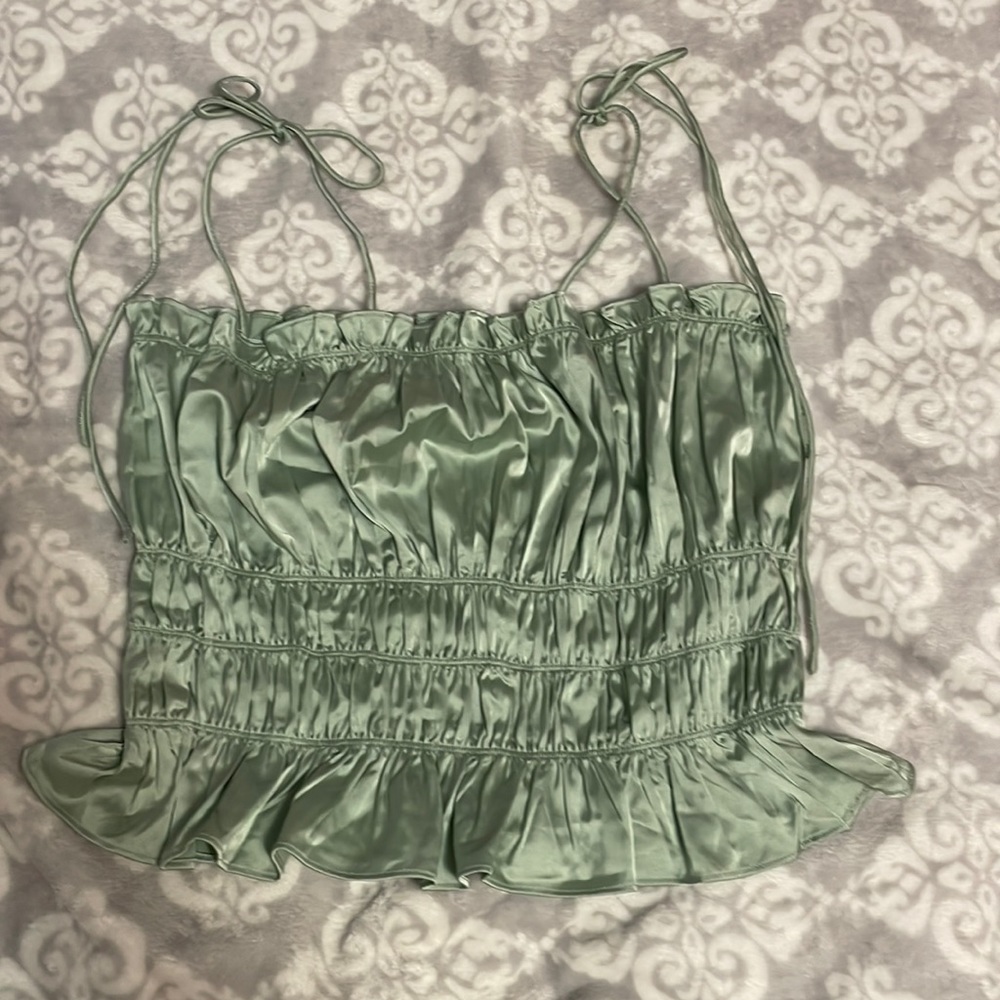 Forever 21 Satin Sage Top